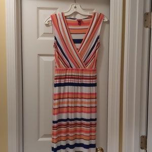 Orange Multi striped dress